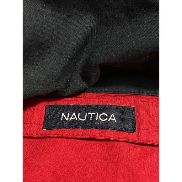 Nautica Reversible Coat Jacket Men’s Size Large Hidden Hood Navy Gray Outdoor - Picture 14 of 16